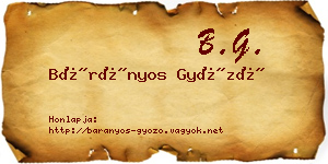 Bárányos Győző névjegykártya